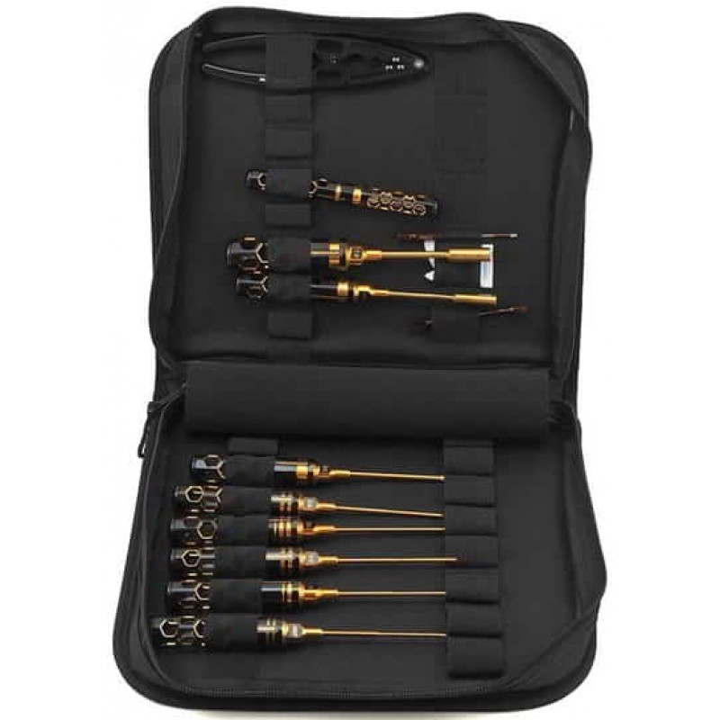 AM Arrowmax Black Golden 1/10 Offroad Tool Set w/Tool Bag (12)