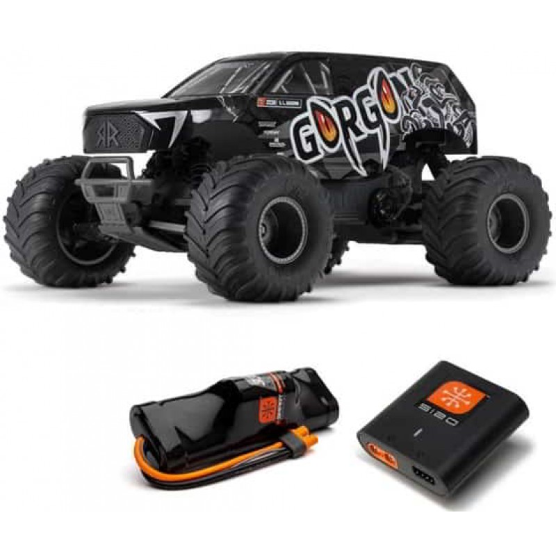 Arrma Gorgon 4X2 MEGA 550 Brushed 1/10 Monster Truck Ready-To-Assemble Kit w/SLT2 2.4GHz Radio, Battery & Charger