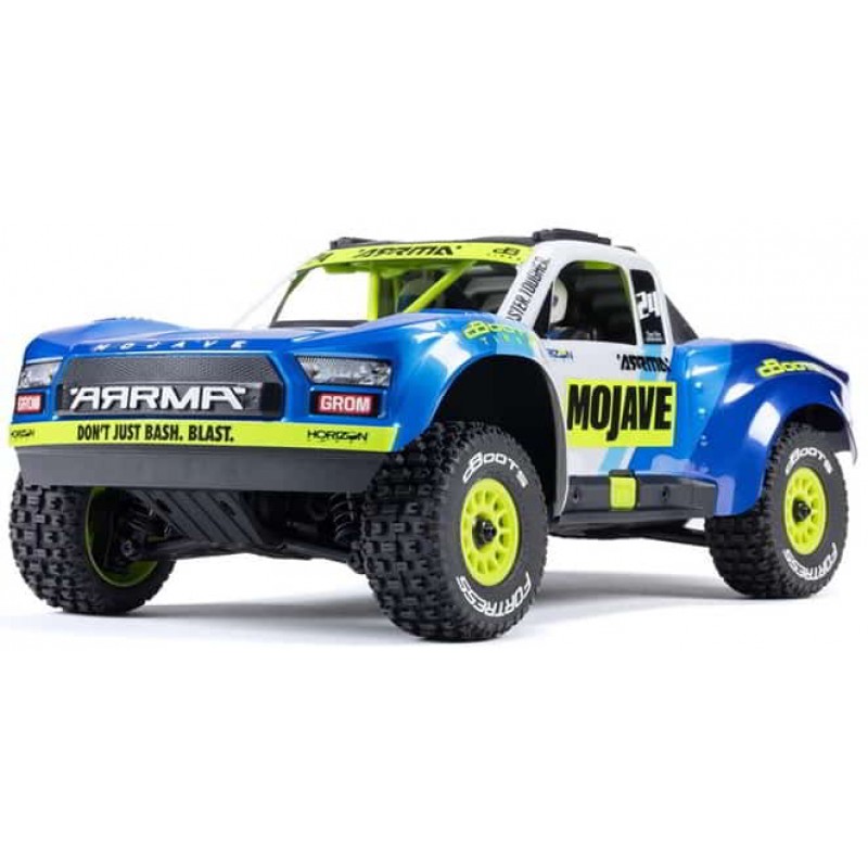 Arrma Mojave Grom MEGA 4WD 380 Brushed 1/18 Electric Desert Truck RTR (Blue/White) w/SLT2 2.4GHz Radio, Battery & Charger