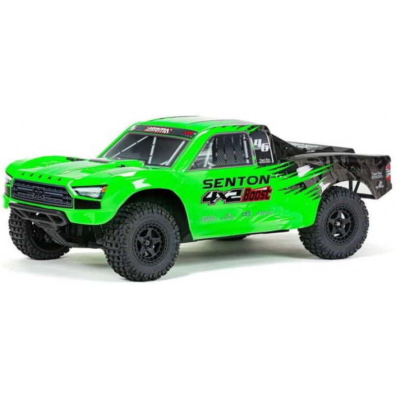 Arrma Senton 4X2 BOOST 1/10 Electric RTR Short Course Truck (Green) w/SLT2 2.4GHz Radio