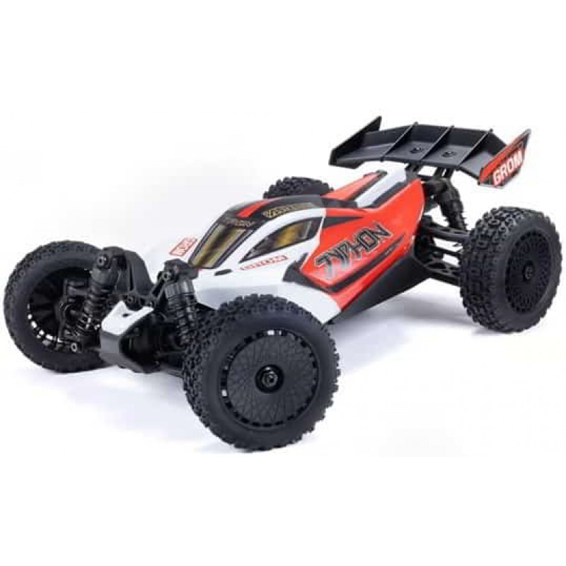 Arrma Typhon Grom MEGA 4WD 380 Brushed 1/18 Buggy RTR (Red/White) w/SLT2 2.4GHz Radio, Battery & Charger