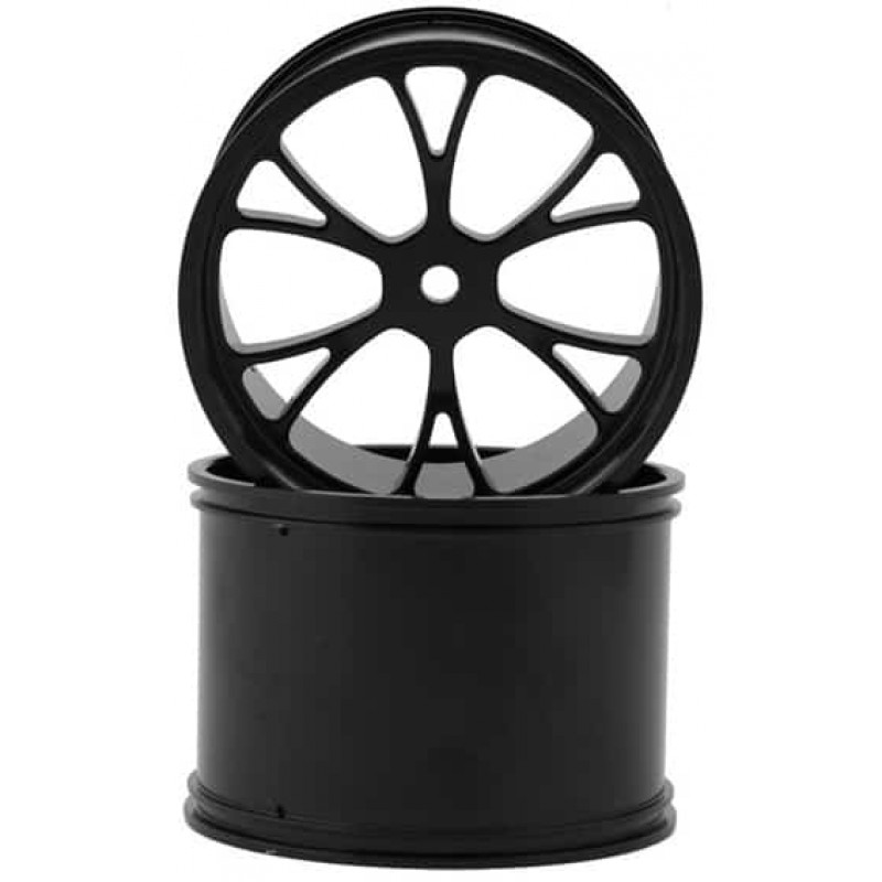 eXcelerate B-Mag Super-V Drag Racing Rear Wheels (Black) (2) w/12mm Hex