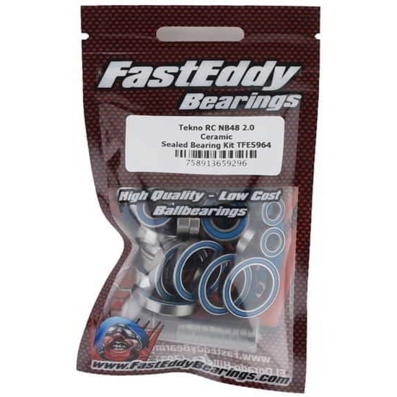 FastEddy Tekno RC NB48 2.0 Ceramic Sealed Bearing Kit