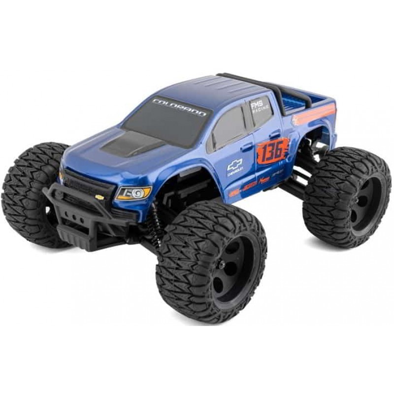 FMS FMT24 Chevrolet Colorado 1/24 RTR Brushed 4x4 Monster Truck (Blue) w/2.4GHz Radio, 7.4V Battery & Charger