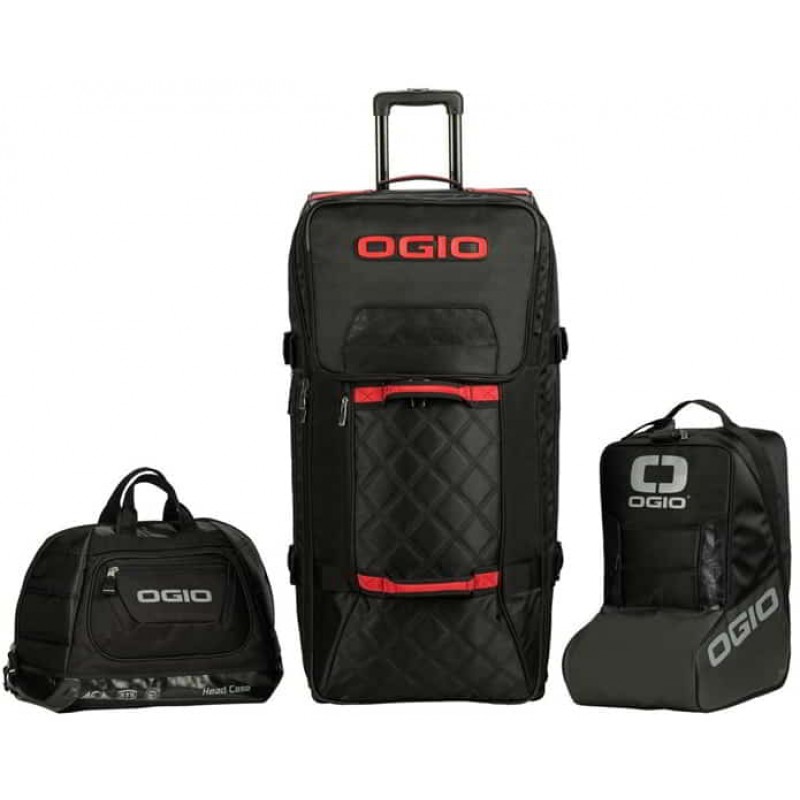 Ogio Rig T3 Pit Bag (Black/Red) w/Helmet & Boot Bag