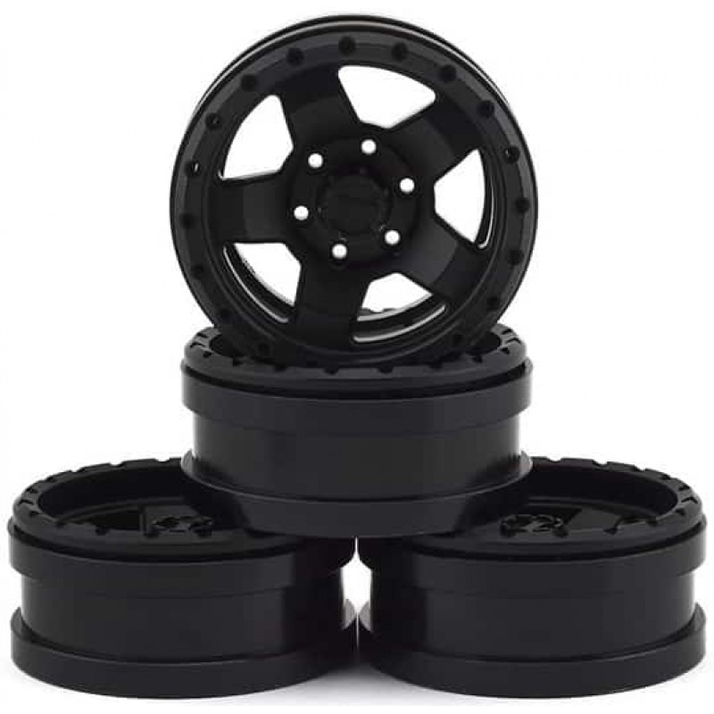 Pit Bull Tires 1.9 Raceline Combat Alum Wheels Blk (4) PBTPBW19CMBB