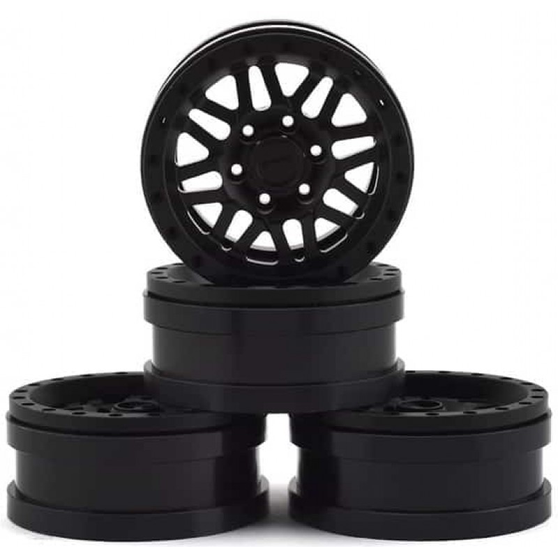 Pit Bull Tires 1.9 Raceline Ryno Alum Wheels Blk (4) PBTPBW19RYBB