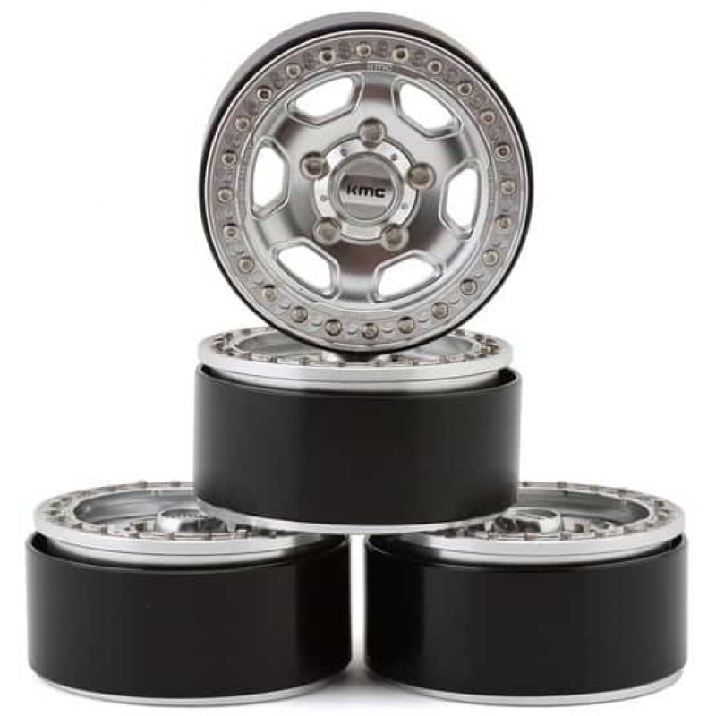 RC4WD KMC 1.7 Hex Rock Crawler Beadlock Wheels (Silver) (4)