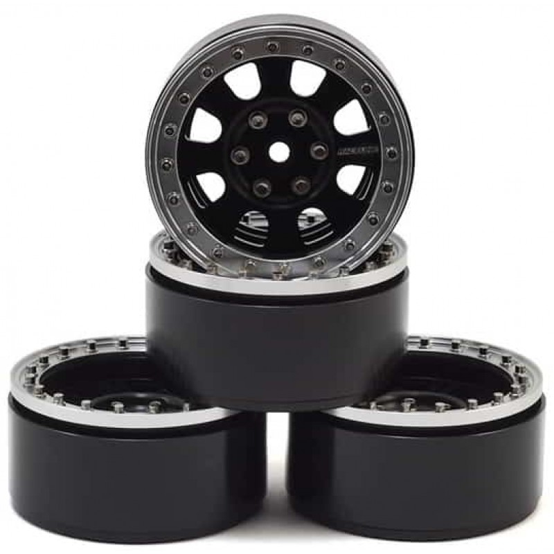 RC4WD Raceline Monster 1.9 Beadlock Wheels (Blk/Slv) (4)