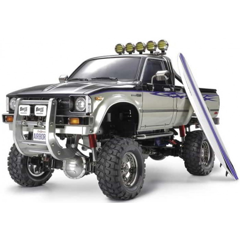 Tamiya Toyota Hilux High-Lift Electric 4X4 Scale Truck Kit w/3-Speed & Surfboard