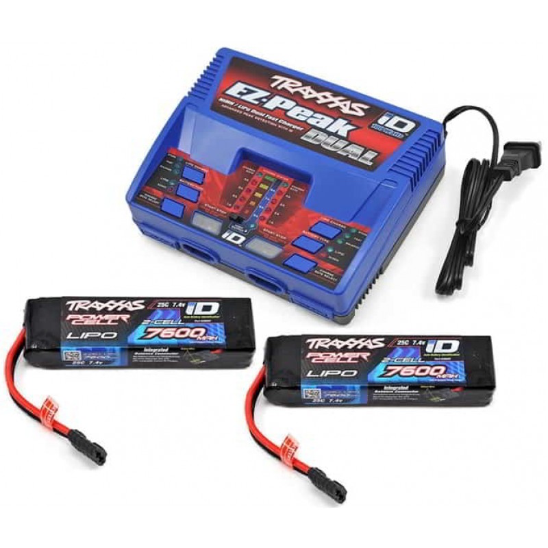 Traxxas 7600mAh 7.4V 2S 25C Battery and Charger Combo TRA2991