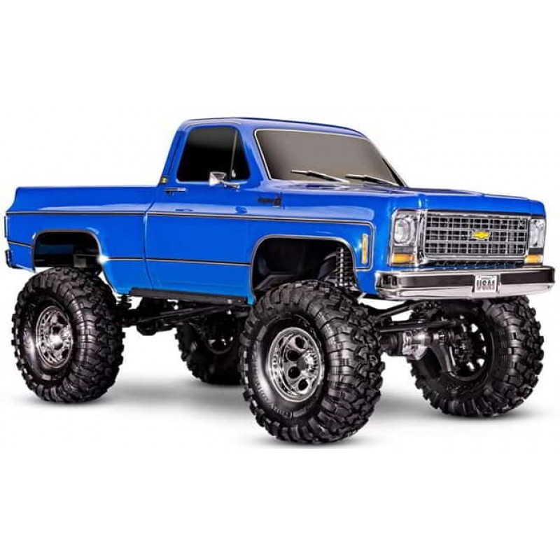 Traxxas TRX-4 1/10 High Trail Edition RC Crawler w/'79 Chevy K10 Truck Body (Blue) &/TQi 2.4GHz Radio