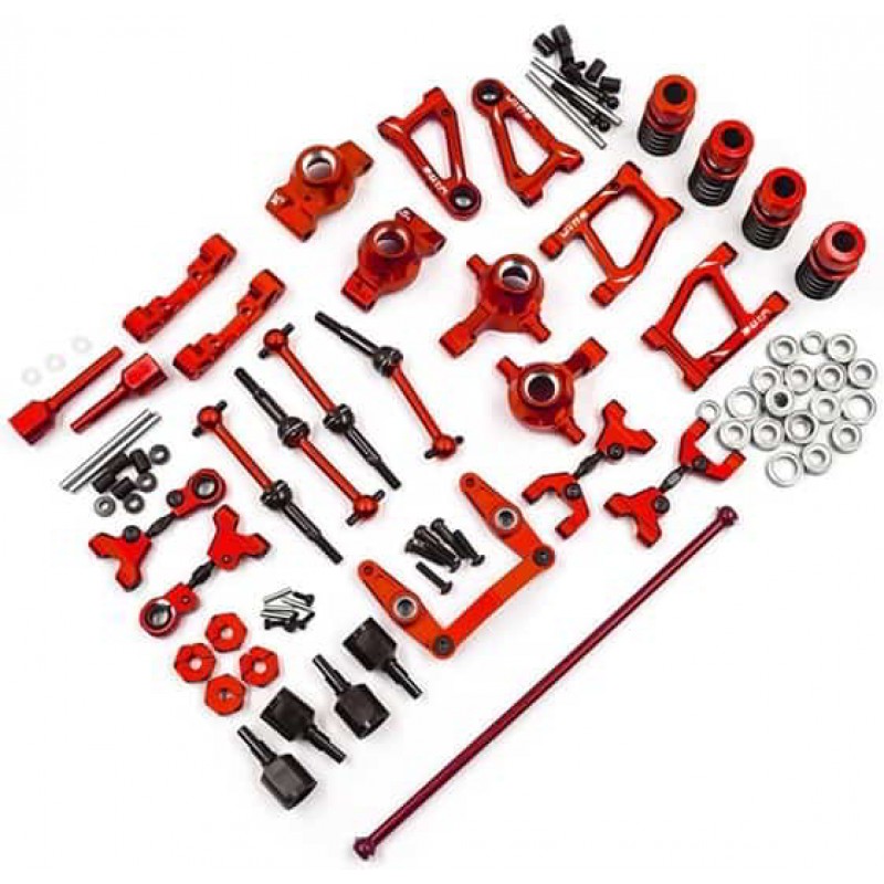 Yeah Racing Tamiya TT-01/TT-01E Aluminum Performance Conversion Kit (Red)