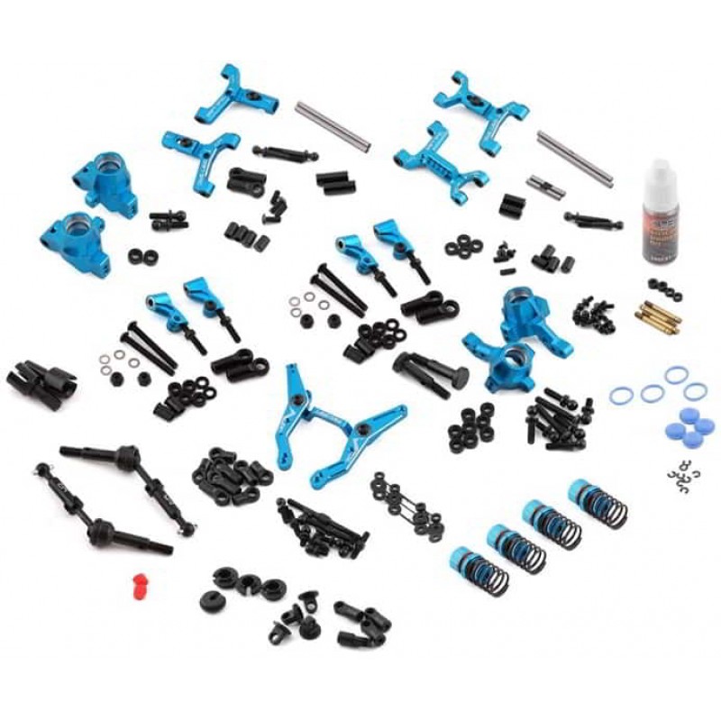 Yeah Racing Tamiya TT-02 Aluminum RWD Drift Conversion Kit (Blue)