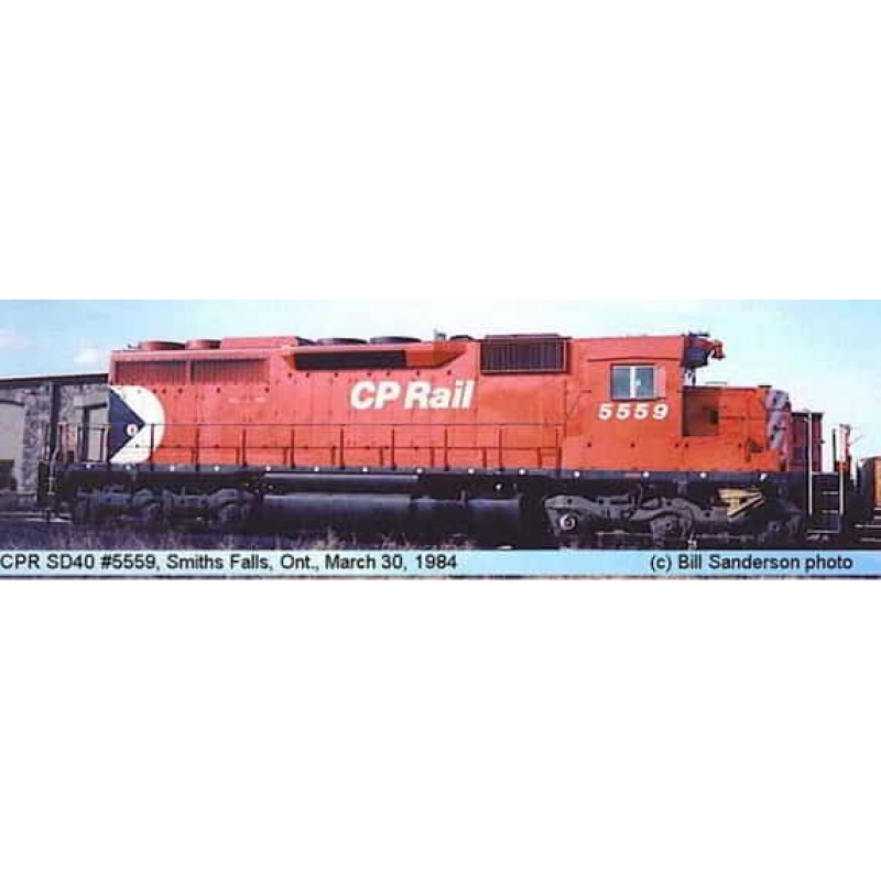 Bowser HO SD40 w DCC & Sound CPR 8 Nose Stripe #5548