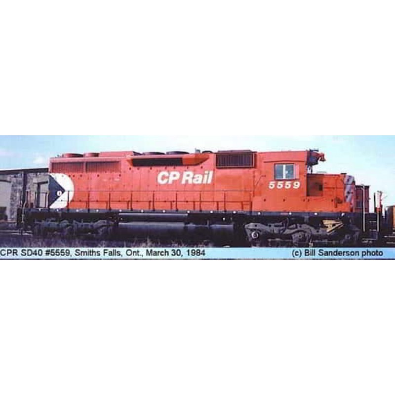 Bowser HO SD40 w DCC & Sound CPR 8 Nose Stripe #5559