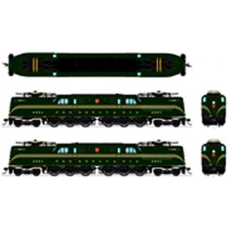 Broadway HO GG1 w/DCC & Paragon 3, PRR #4801