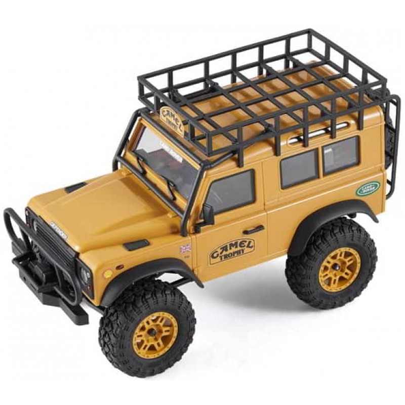 FMS FCX24M Camel Trophy Land Rover Defender 90 1/24 RTR Micro Rock Crawler Rock Crawler Trail Truck (Yellow)