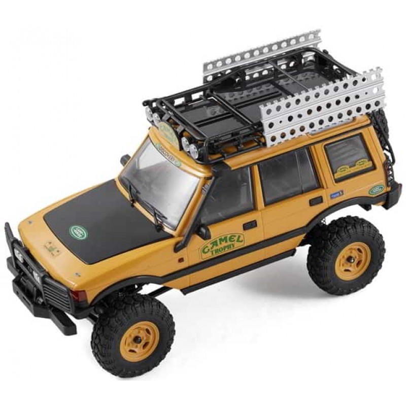 FMS FCX24M Camel Trophy Land Rover Discovery 1/24 RTR Micro Rock Crawler Trail Truck (Yellow)