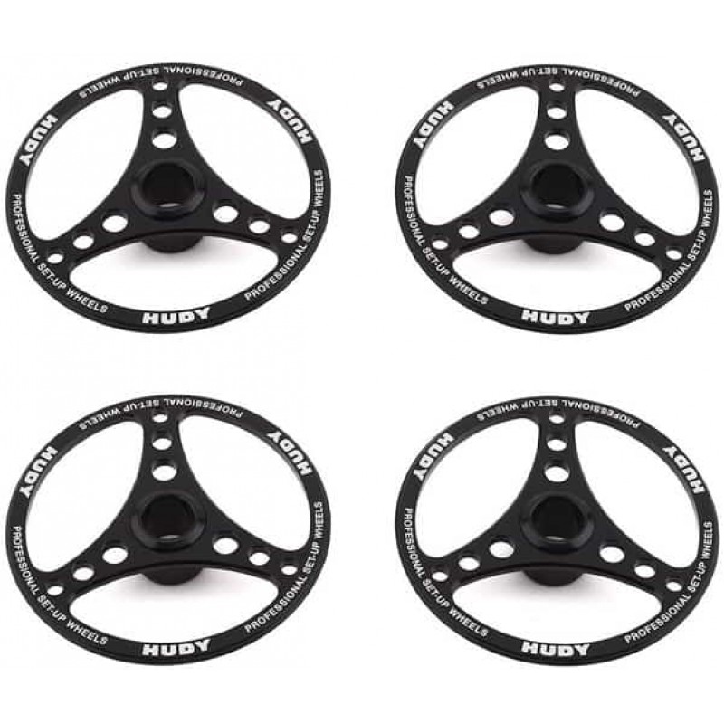 Hudy 1/8 On-Road Aluminum Set-Up Wheel (4)