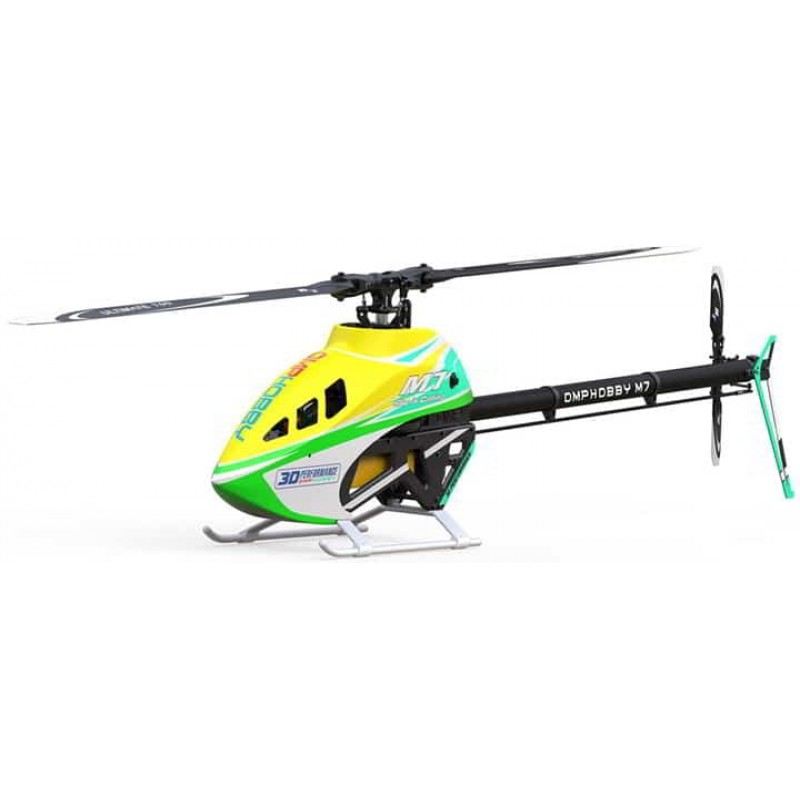 OMPHobby M7 Electric Helicopter Kit w/RotorTech Blades (Lime Yellow)