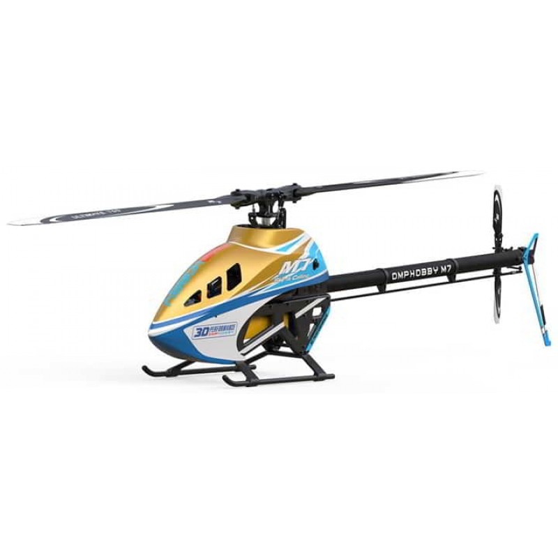 OMPHobby M7 Electric Helicopter Kit w/RotorTech Blades (Topaz Gold)