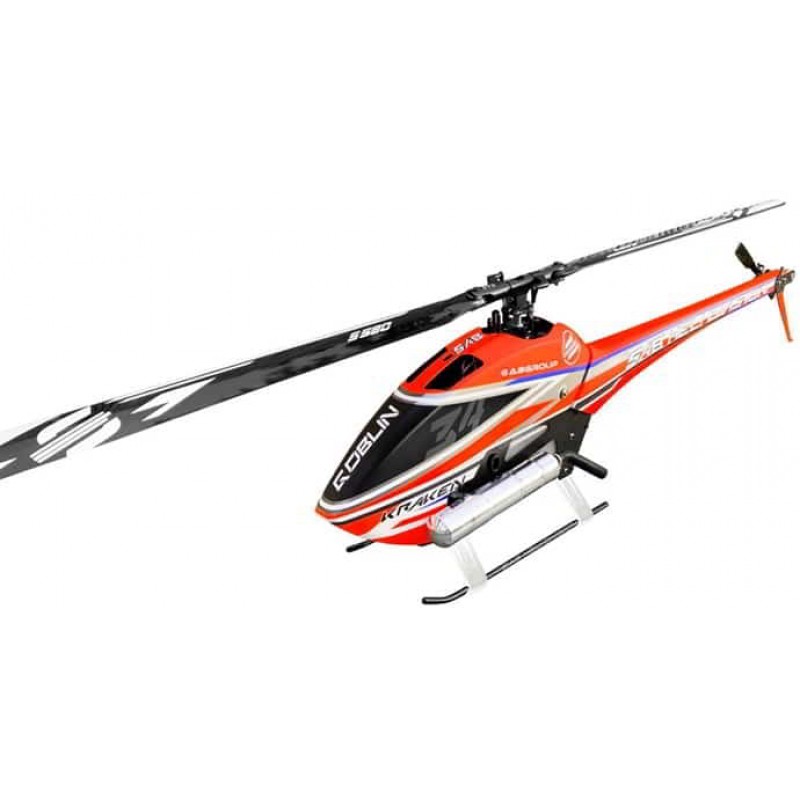 SAB Goblin Kraken 580 Nitro Helicopter Kit (Orange/Blue) w/Main & Tail Blades