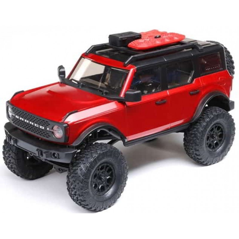 Axial SCX24 2021 Ford Bronco Hard Body 1/24 4WD RTR Scale Mini Crawler (Red) w/2.4GHz Radio