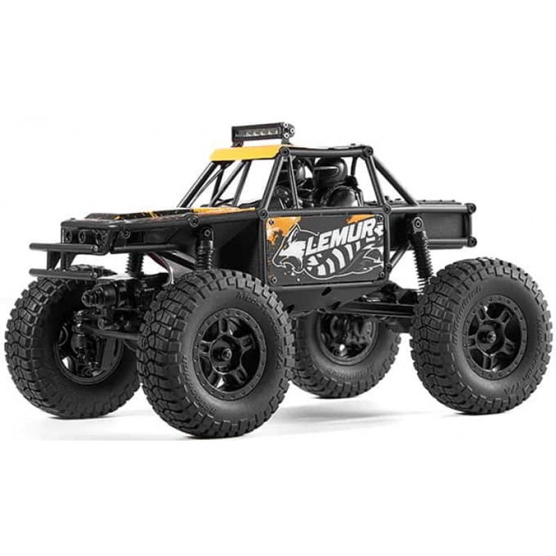 FMS 1/24 FCX24 Lemur 4x4 RTR Scale Micro Rock Crawler (Black/Orange) w/2.4GHz Radio, Battery & Charger