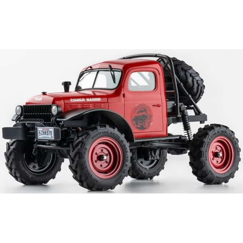 FMS FCX24 Power Wagon 1/24 Scale Micro Rock Crawler w/Hard Body (Red)