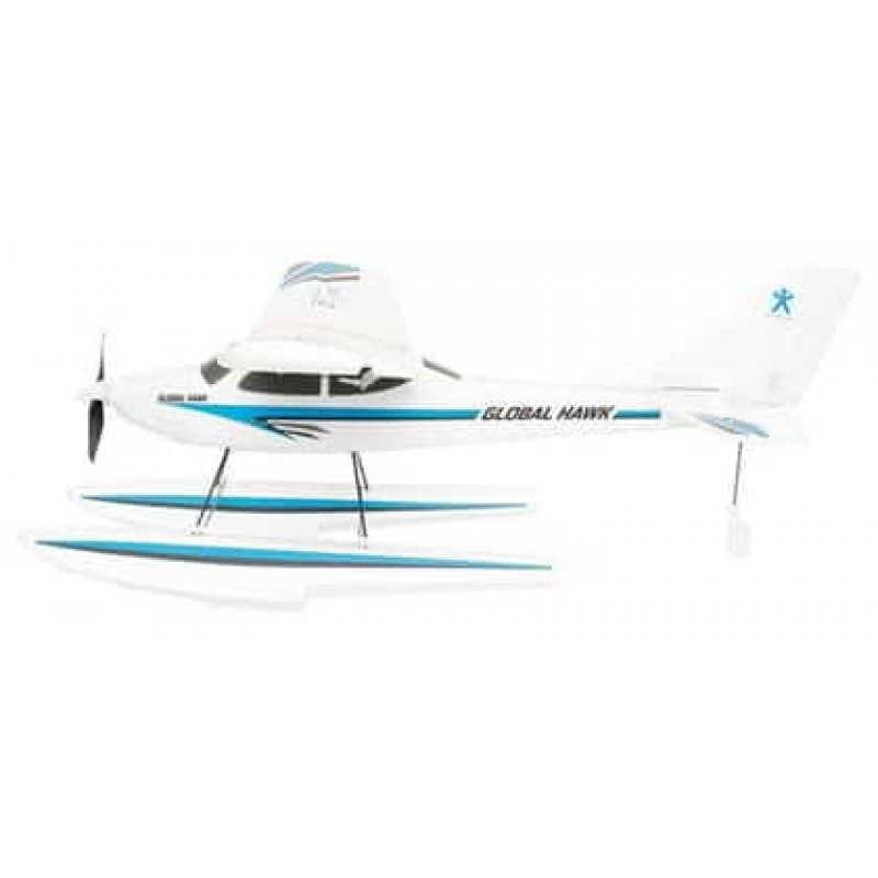 PlaySTEM Global Hawk RC Trainer w/Floats - Blue