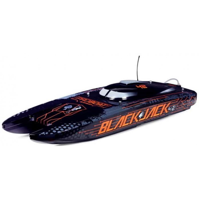 Pro Boat Blackjack 42" 8S Brushless RTR Electric Catamaran (Black/Orange) w/2.4GHz Radio System