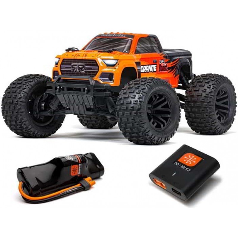 Arrma Granite 4X2 BOOST 1/10 Electric RTR Monster Truck (Orange) w/SLT2 2.4GHz Radio, Battery & Charger