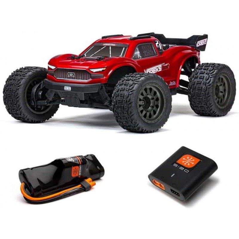 Arrma Vorteks 4X2 BOOST 1/10 Electric RTR Stadium Truck (Red) w/SLT2 2.4GHz Radio, Battery & Charger