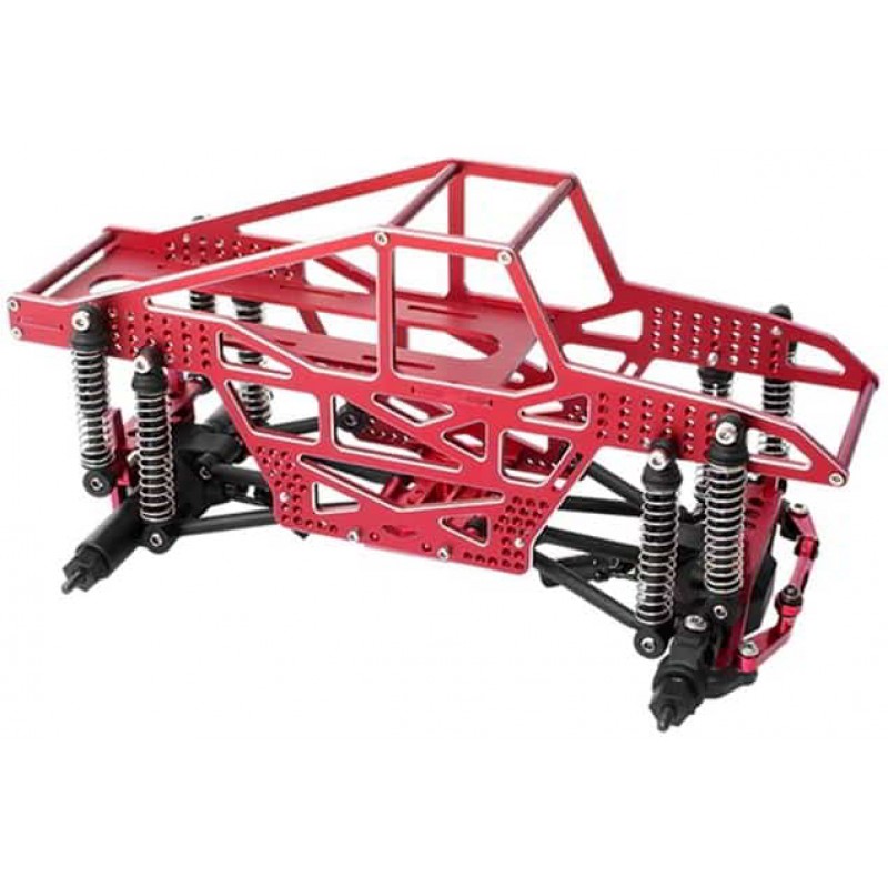 Furitek 1/24 Rampart CNC Machined Monster Truck Full Chassis Kit (Red)