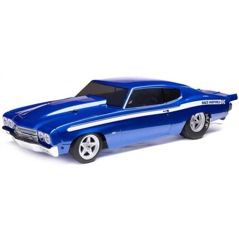 Losi 1/16 1970 Chevelle 2WD RTR Mini No Prep Drag Car (Blue) w/2.4GHz Radio, Battery & Charger