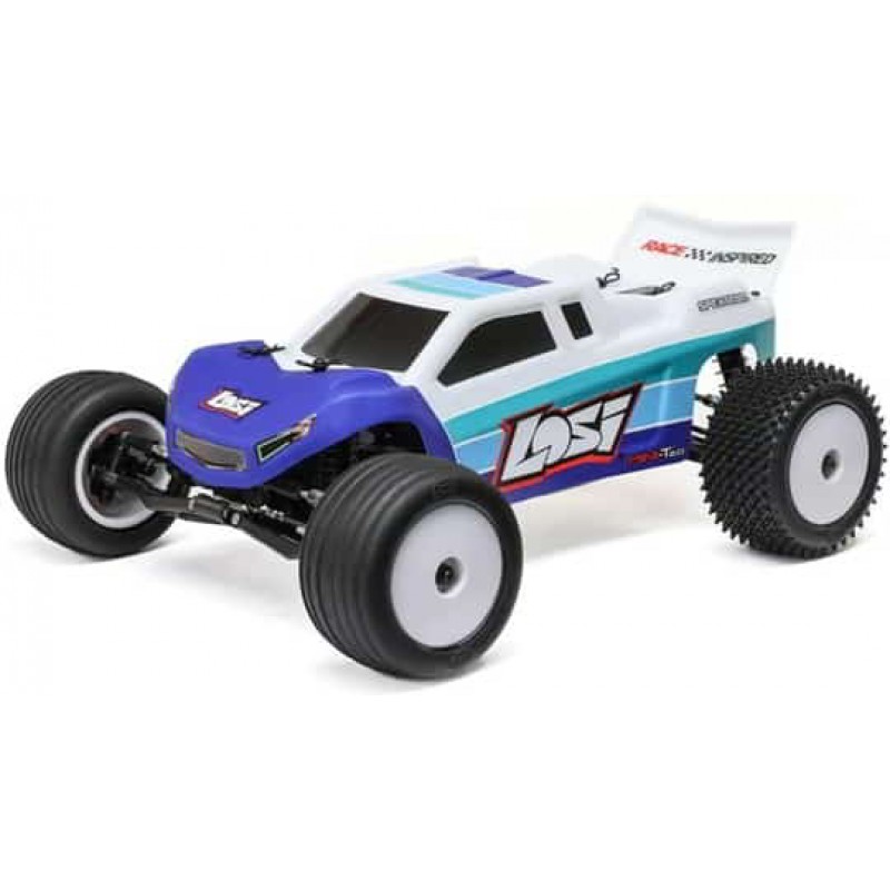 Losi Mini-T 2.0 V2 1/18 RTR 2WD Brushless Stadium Truck (Blue) w/2.4GHz Radio, Battery & Charger