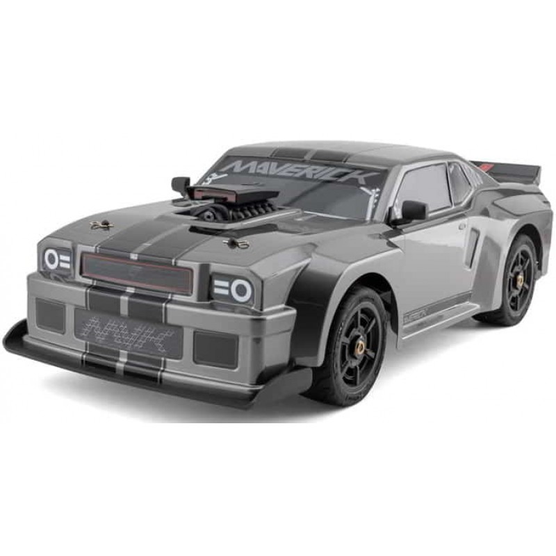 Maverick QuantumR Flux 1/8 4S 4WD Brushless RTR Electric Muscle Car (Grey) w/2.4GHz Transmitter