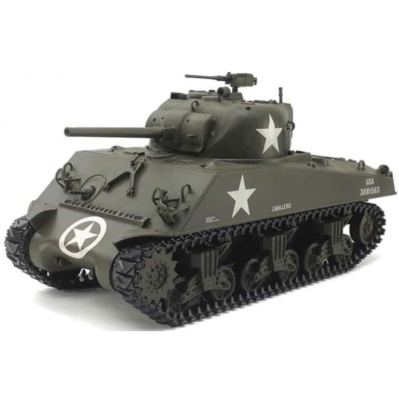 Tamiya 1/35 U.S. M4A3 Sherman RC Model Medium Tank Kit w/TTU-10 Transmitter & MC-07 Control Unit