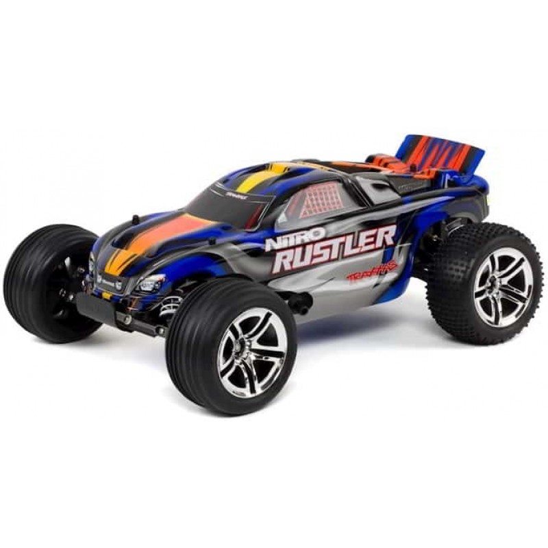 Traxxas Nitro Rustler 1/10 2WD with TSM (Blue)