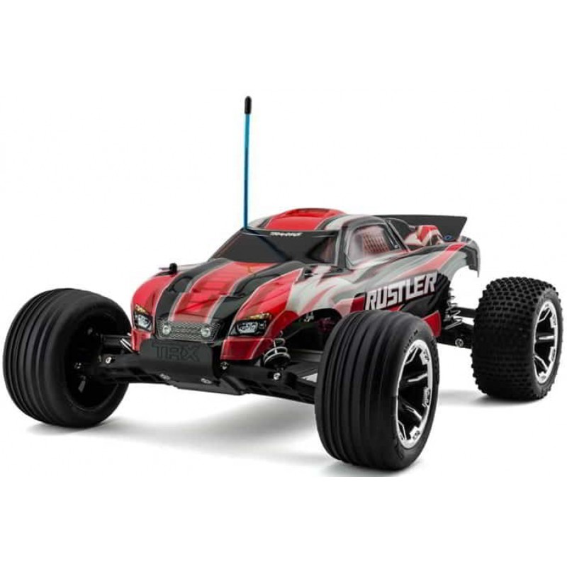 Traxxas Rustler 1/10 RTR Stadium Truck (Red) w/XL-5 ESC, TQ 2.4GHz Radio, Battery & USB-C Charger