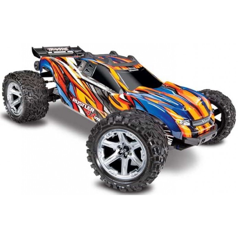 Traxxas Rustler 4X4 VXL 1/10 Scale Stadium Truck with TSM (Orange)