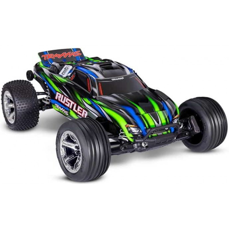 Traxxas Rustler BL-2s HD 1/10 RTR 2WD Brushless Stadium Truck (Green) w/BL-2s ESC & TQ 2.4GHz Radio