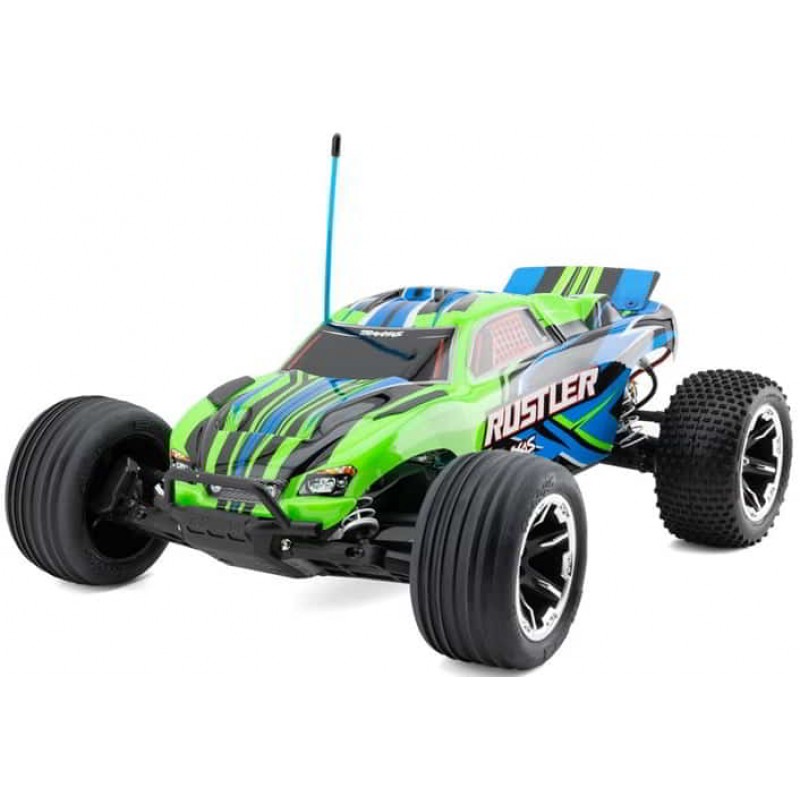 Traxxas Rustler HD 1/10 RTR 2WD Electric Stadium Truck (Green) w/XL-5 ESC, TQ 2.4GHz Radio, Battery & USB-C Charger