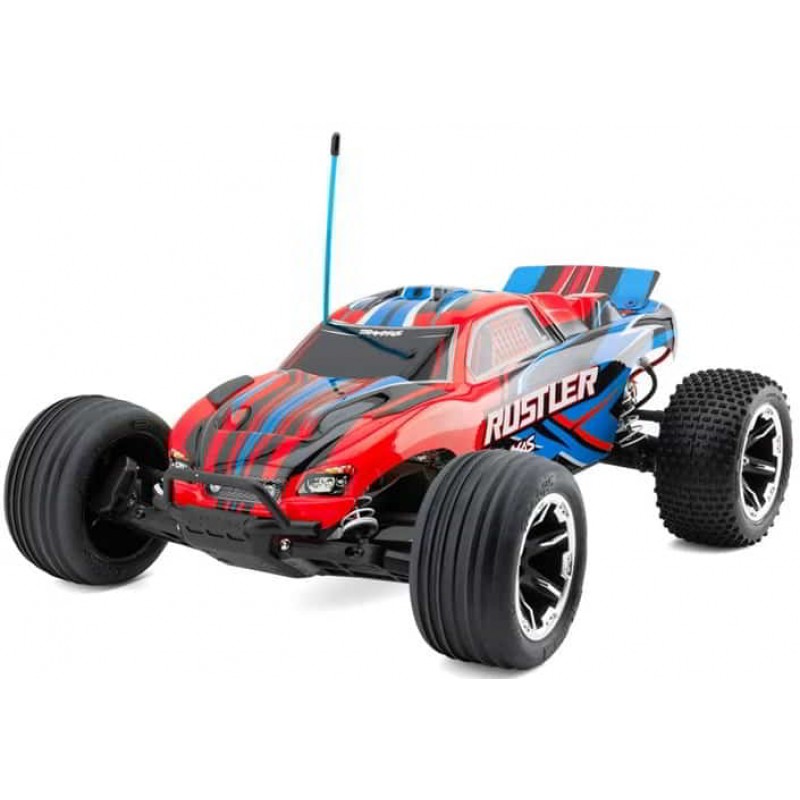 Traxxas Rustler HD 1/10 RTR 2WD Electric Stadium Truck (Red) w/XL-5 ESC, TQ 2.4GHz Radio, Battery & USB-C Charger