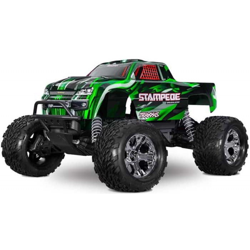 Traxxas Stampede BL-2s HD RTR 1/10 2WD Brushless Monster Truck (Green) w/BL-2s ESC & TQ 2.4GHz Radio