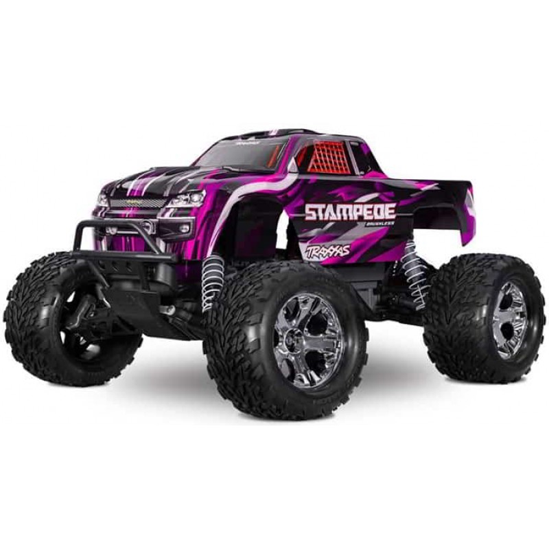 Traxxas Stampede BL-2s HD RTR 1/10 2WD Brushless Monster Truck (Pink) w/BL-2s ESC & TQ 2.4GHz Radio