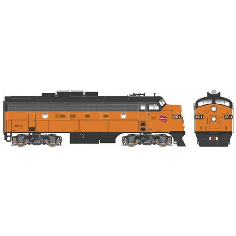 Bowser HO F7A w/DCC & Sound, MILW #84A