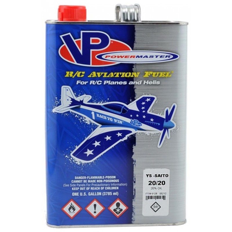 PowerMaster YS-Saito 20/20 Airplane Fuel (20% Synthetic Blend) (Six Gallons)