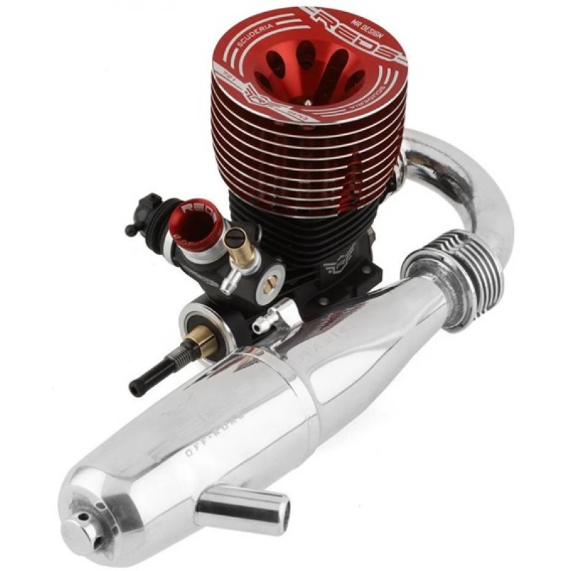 REDS 721 S Scuderia Gen 3 Pro Nitro Engine Combo w/2143+M Exhaust Pipe